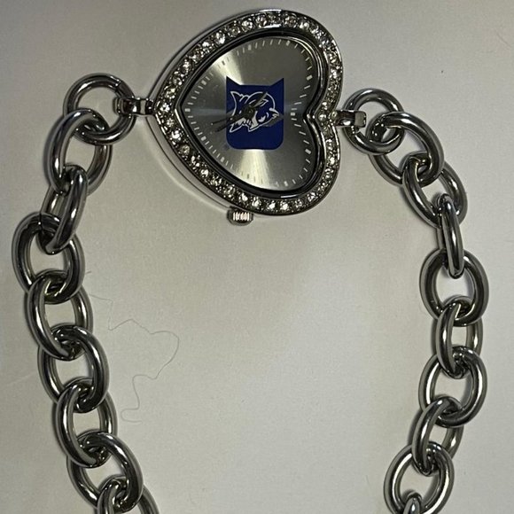Duke Blue Devils NCAA Women's Heart Stainless Steel Bracelet Watch by Game Time - Picture 3 of 5